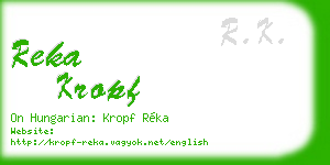 reka kropf business card