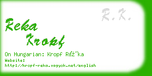 reka kropf business card